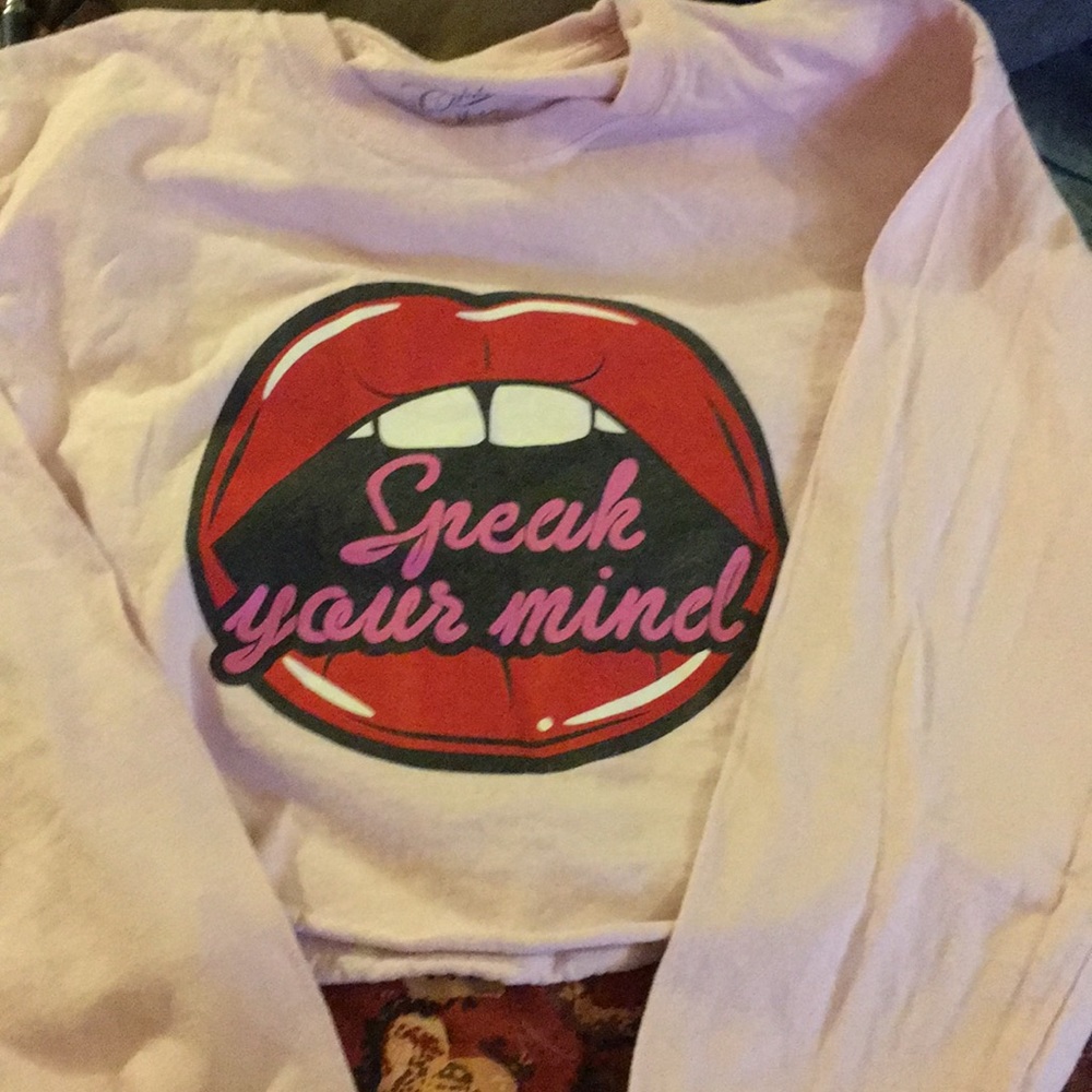 Pink crop sweatshirt